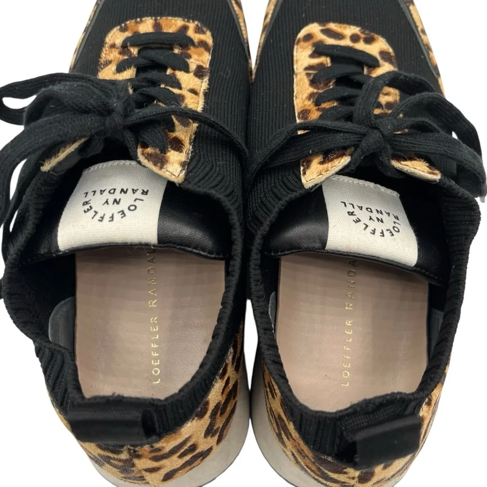 Loeffler Randall Remi Sneakers in Leopard Calf Hair US 9.5 - Picture 9 of 11